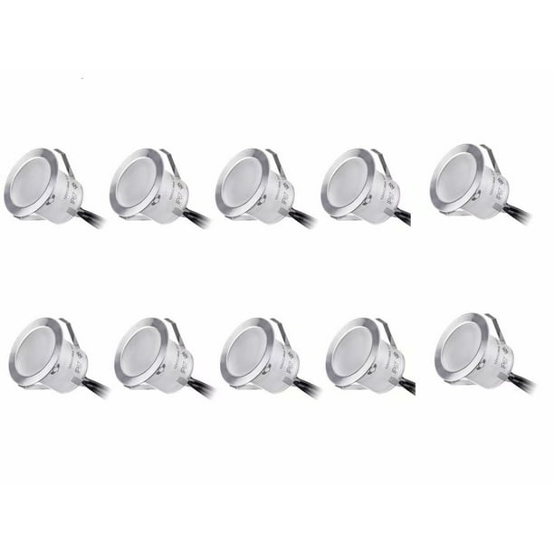 Outdoor Landscape Lighting Pack of 10 IP67 Waterproof Gardens Patios Stairs TORCHSTAR LED Recessed Deck Light Kit 6000K Pure White In Ground Lighting for Steps Outdoor Landscape Lighting Pack of 10 IP67 Waterproof Gardens Patios Stairs TORCHSTAR LED Recessed Deck Light Kit 6000K Pure White In Ground Lighting for Steps